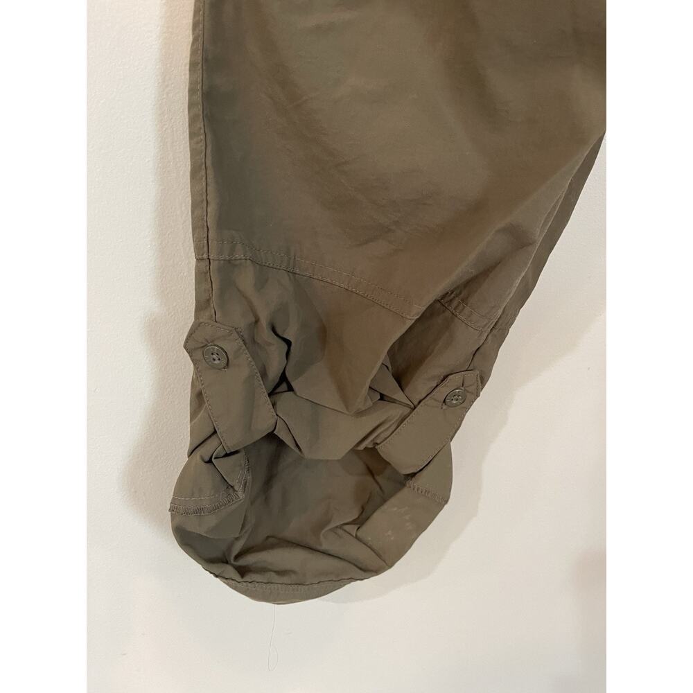 REI UPF 30 Belted Denali Pants Womens Brown Nylon 6 Pocket Roll Hem Sz 10 Hiking - Picture 9 of 9